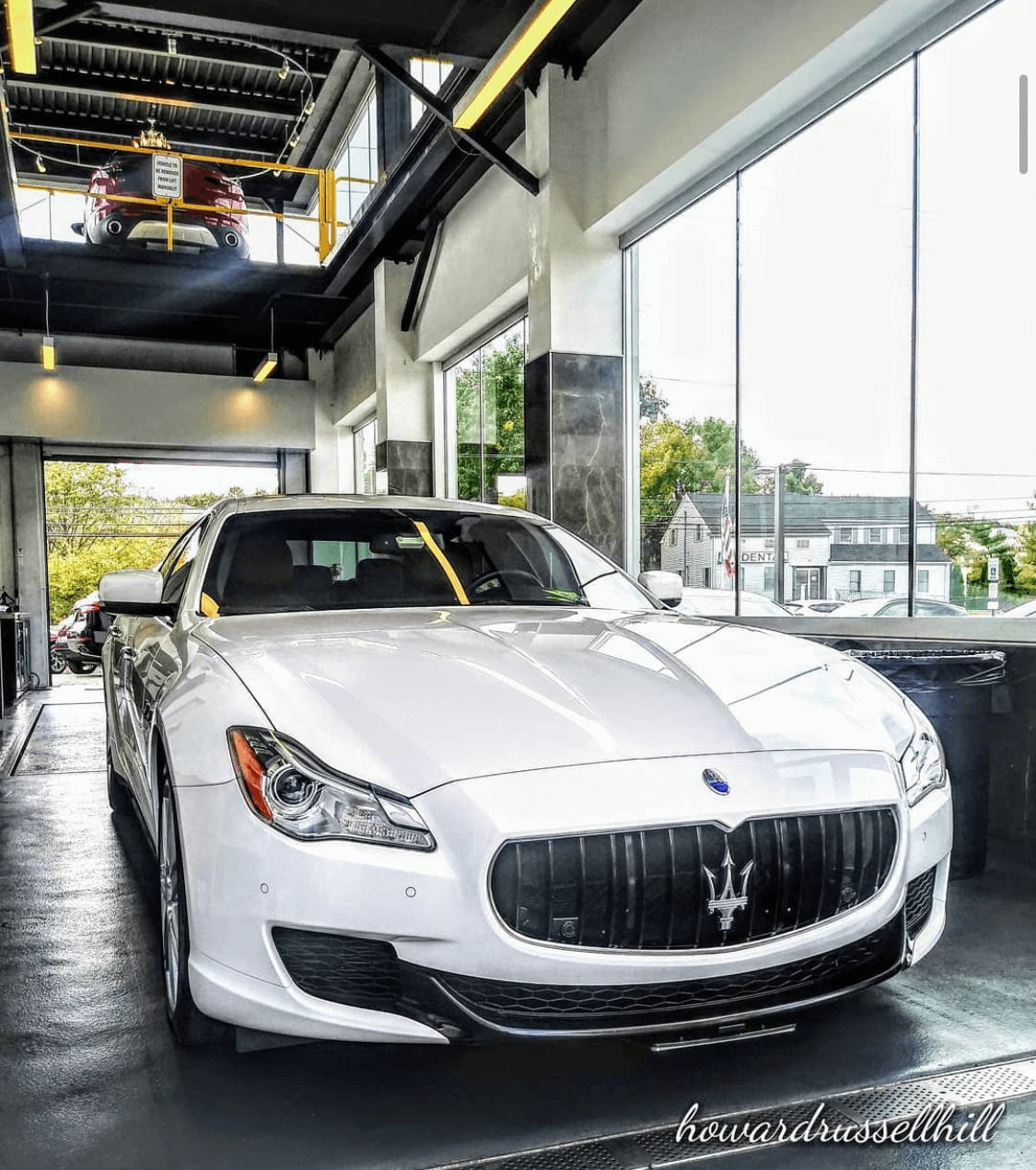 White Maserati Luxury car