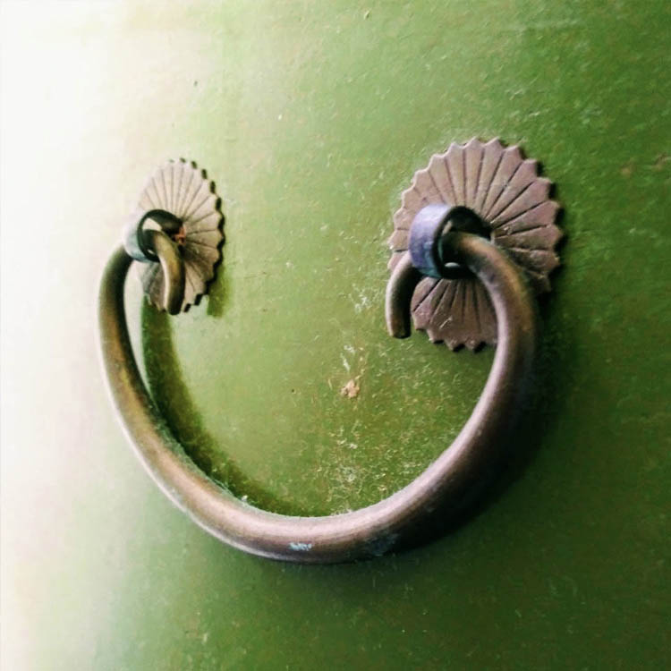 Closeup of an antique handle
