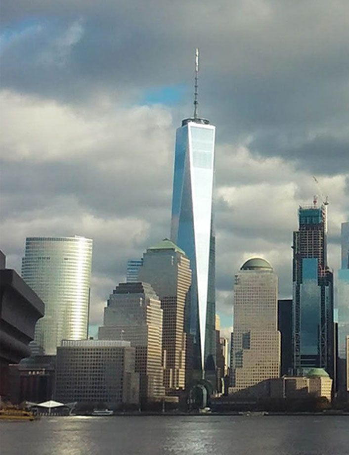 Freedom Tower and lower New York City skyline