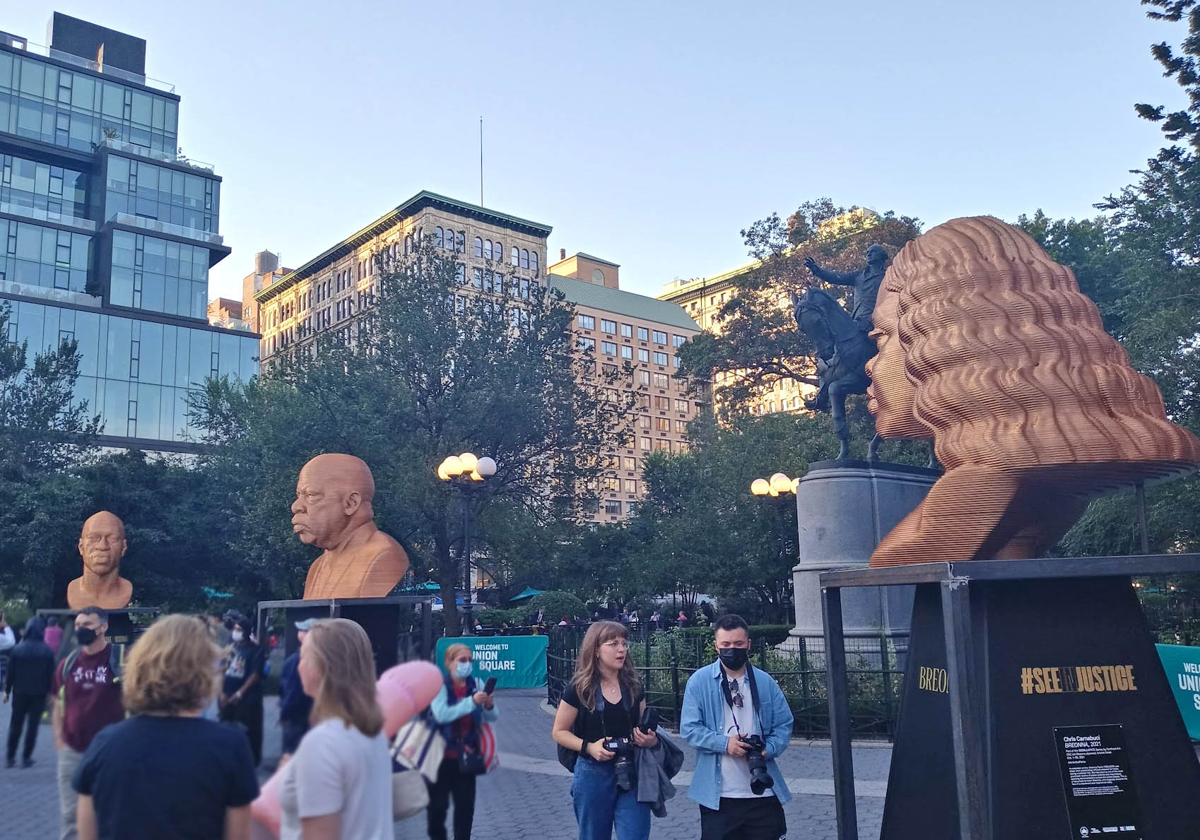 Art exhibit for Black lives in Union Square NYC